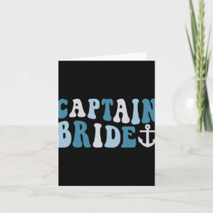 Tarjeta Captain Bride Groovy Cruise Bachelorette Náutica