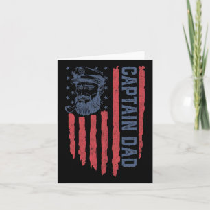Tarjeta Captain Dad American Flag Funny Pontoon Bot 4t