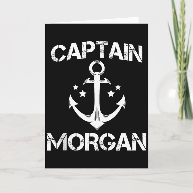 Tarjeta Captain Morgan Funny Birthday Ised Surname Clan Gi (Anverso)