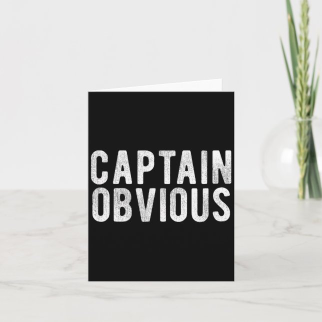 Tarjeta Captain Obvious Funny Phrase Saying Expression Sai (Anverso)