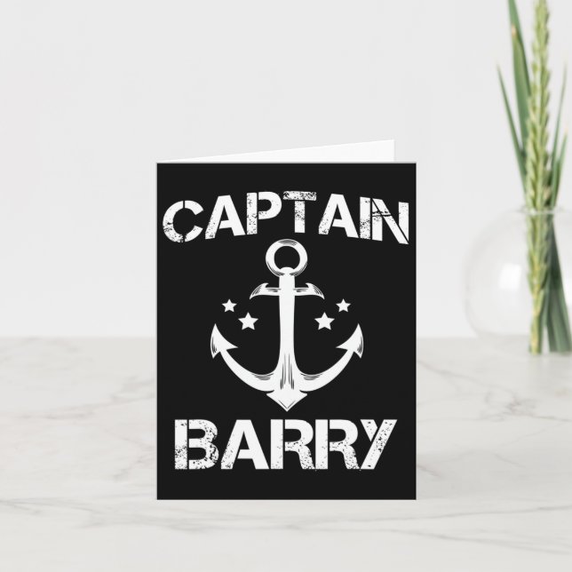 Tarjeta Captain Rry Funny Birday Personalizado Surname Cl (Anverso)