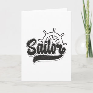 Tarjeta Captain Sailor Sail Boat Sea Sailing Funny Gira
