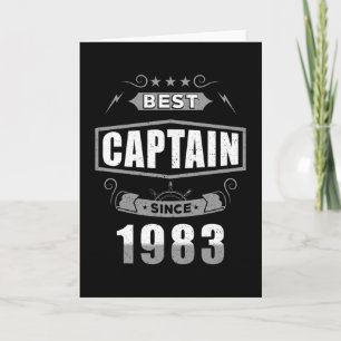Tarjeta Captain's Birthday Best Captain Since 1983