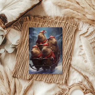 Tarjeta Captura de navidad de Navidades de Capibara