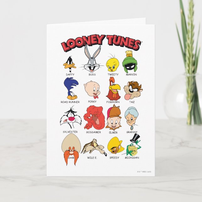 Tarjeta Capturas de cabeza de LOONEY TUNES™ (Anverso)