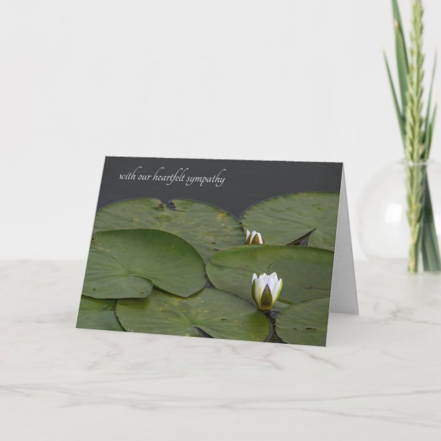 Tarjeta Capullos de lirio de agua de simpatía (Anverso)