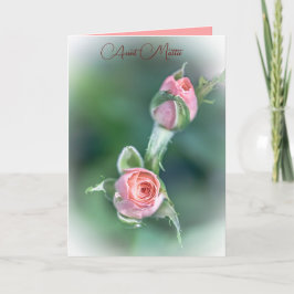 Tarjeta Capullos de rosa rosados