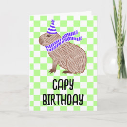 Tarjeta Capy Birthday Funny Capybara Lover Saludo