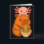 Tarjeta Capybara Anime Ramen Axolotl Divertido Gráfico Kaw<br><div class="desc">Capybara Anime Ramen Axolotl Divertido Gráfico Kawaii Capibara</div>