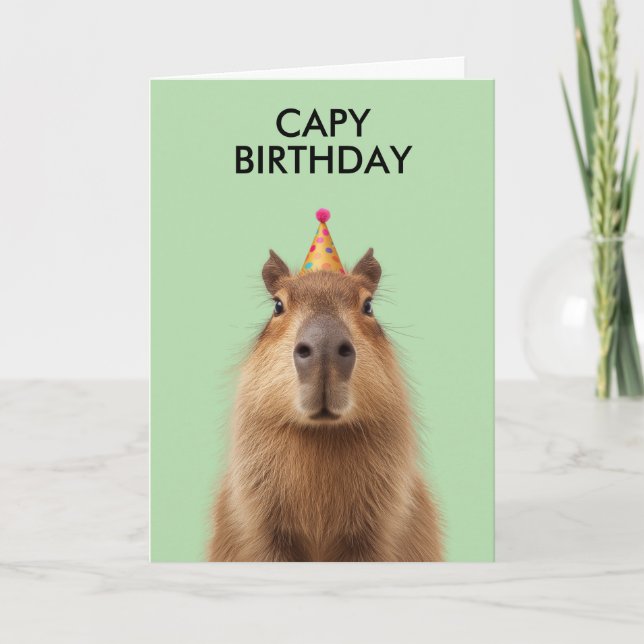 Tarjeta Capybara Birthday Celebration (Anverso)