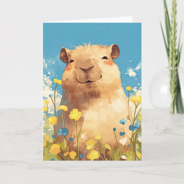 Tarjeta Capybara Bliss (Anverso)