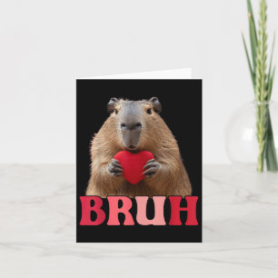 Tarjeta Capybara Bruh Meme Gracioso Diciendo Niños Adolesc