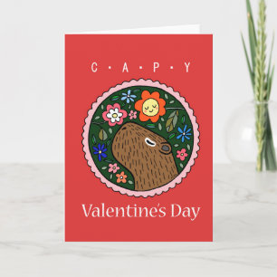 Tarjeta Capybara El día de San Valentín Capybara amante Te
