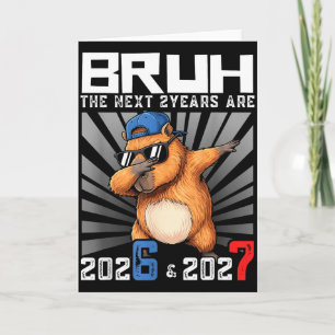 Tarjeta Capybara haciendo Dabbing 67 Nye 2026 Niños Año Nu