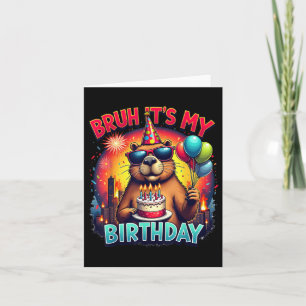 Tarjeta Capybara Kaiju Fiesta de cumpleaños Monster Capyzi