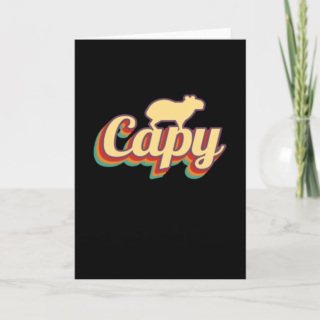 Tarjeta Capybara Retro Capibara (Anverso)