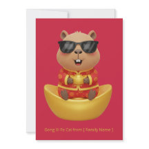 Capybara Yuanbao de Año Nuevo Chino Prosperidad