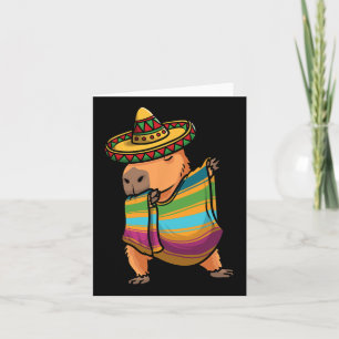 Tarjeta Capybyra Cinco De Mayo Rodent Dab Niños Mexicanos 