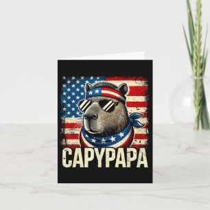 Tarjeta Capypapa 4 De Julio La Bandera Estadounidense Capy