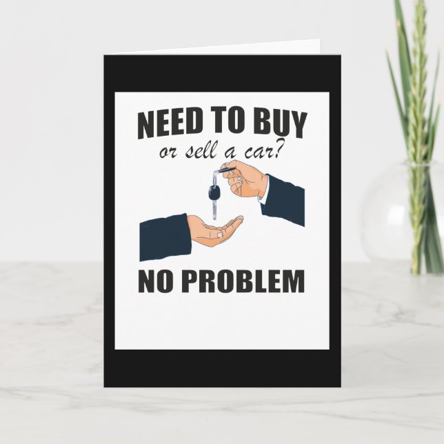 Tarjeta Car Salesman Gift for Auto Seller (Anverso)