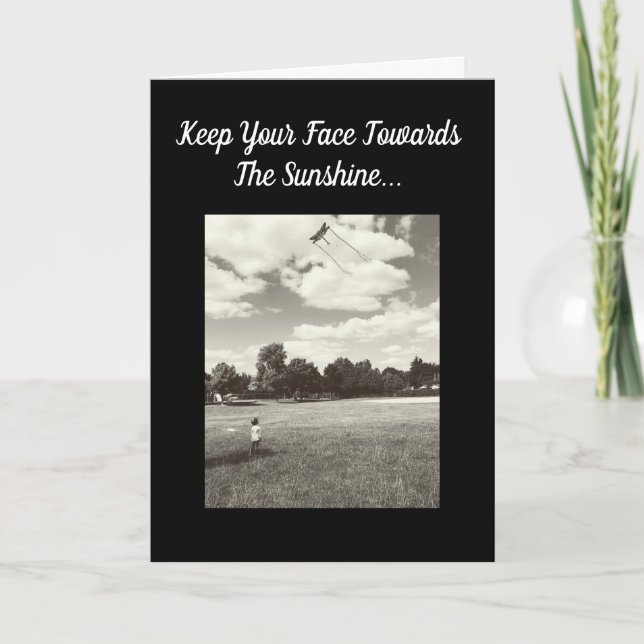 Tarjeta Cara de ánimo El sol Verso de inspiración (Anverso)