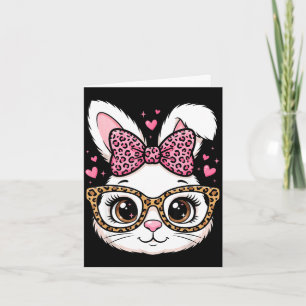 Tarjeta Cara de conejo de Pascua lindo gafas de sol de laz
