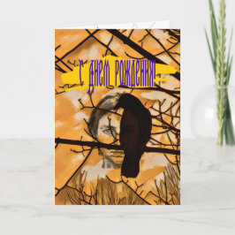 Tarjeta Cara de Cuervo de Fuego Dorado