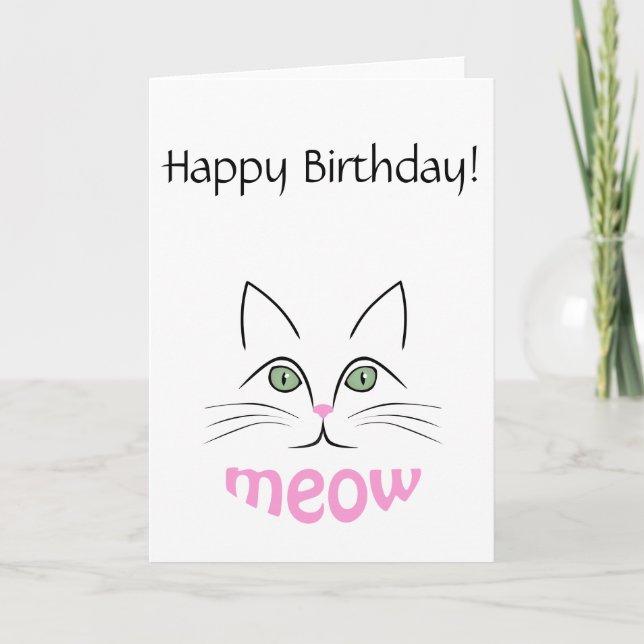 Tarjeta Cara de gato (Anverso)
