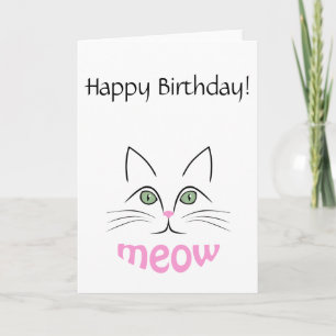 Tarjeta Cara de gato
