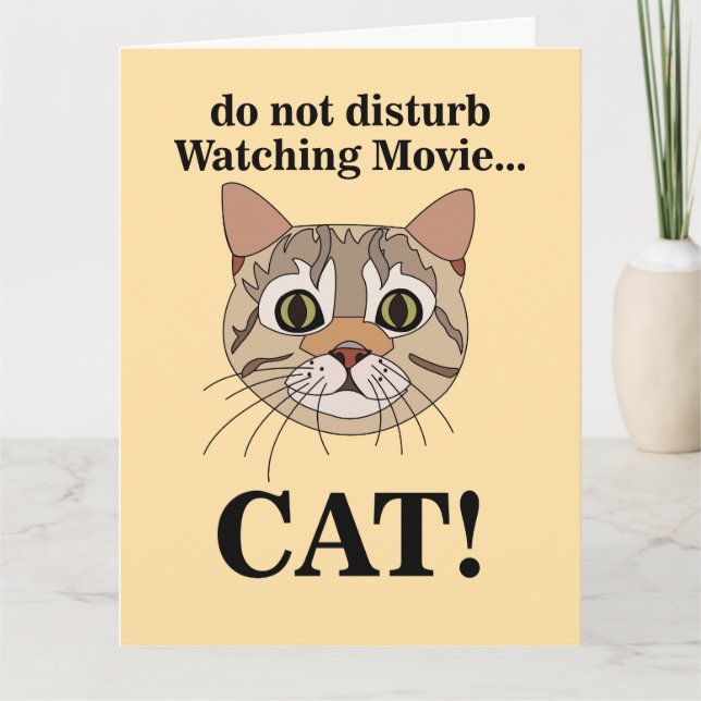 Tarjeta Cara de Gato Divertida  (Anverso)