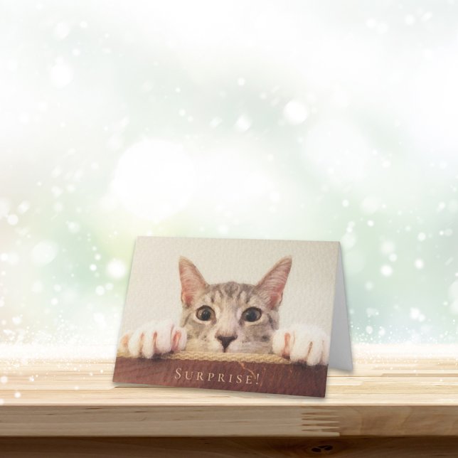 Tarjeta Cara de gato divertida de cumpleaños sorpresa (Subido por el creador)