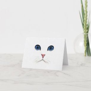 Tarjeta Cara de gato por pérdida de Mascota