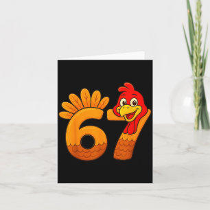 Tarjeta Cara de pavo de Acción de Gracias divertida 67 núm