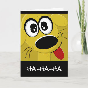 Tarjeta Cara de perro amarilla
