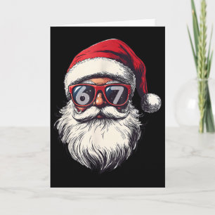 Tarjeta Cara de Santa Claus 67 Navidad Seis Siete Bruh Mem