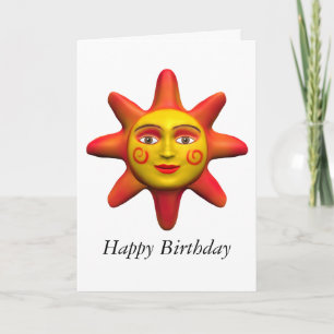 Tarjeta Cara de sol - Cumpleaños