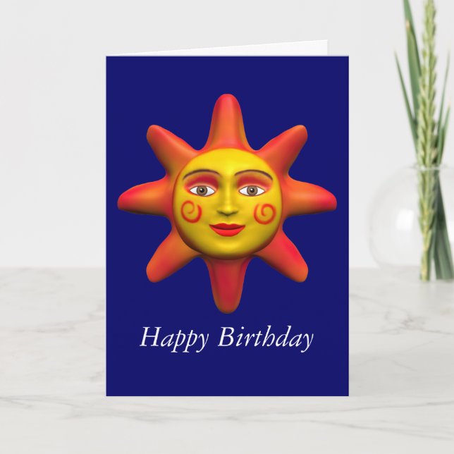 Tarjeta Cara de sol - Cumpleaños (Anverso)
