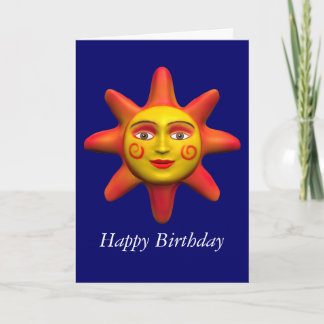 Tarjeta Cara de sol - Cumpleaños