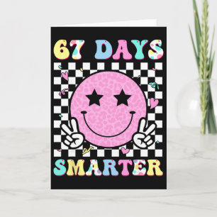 Tarjeta Cara de sonrisa más inteligente 67 días 67 días ma