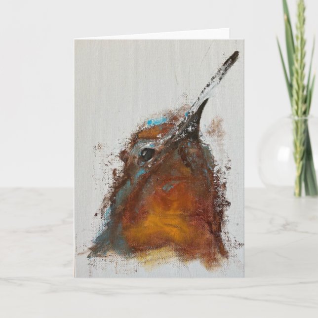 Tarjeta Cara de un colibrí (Anverso)