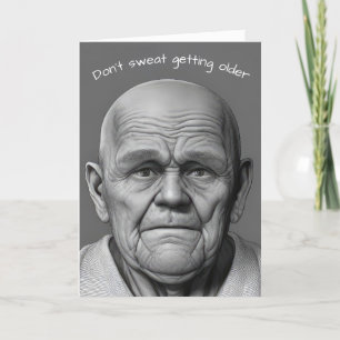 Tarjeta Cara del anciano cumpleaños
