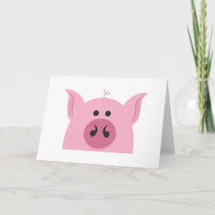 Tarjeta Cara del cerdo