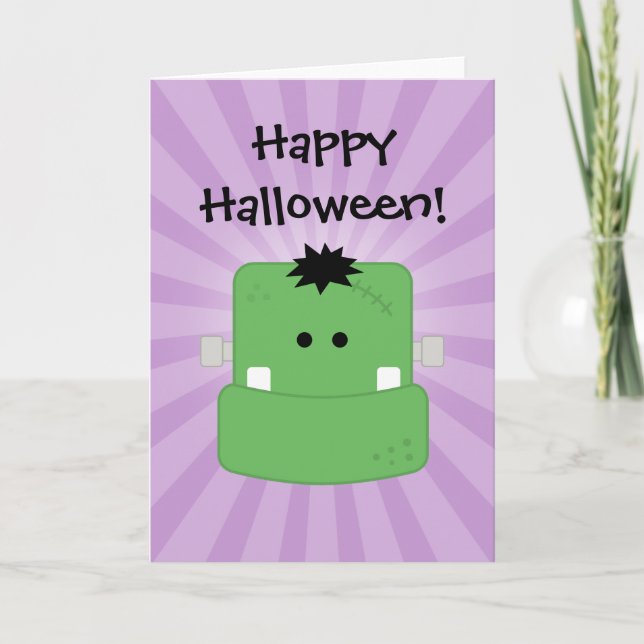 Tarjeta Cara divertida Frankenstein (Anverso)