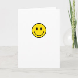Tarjeta Cara Feliz Amarilla Roja Negra Blanca Emoji