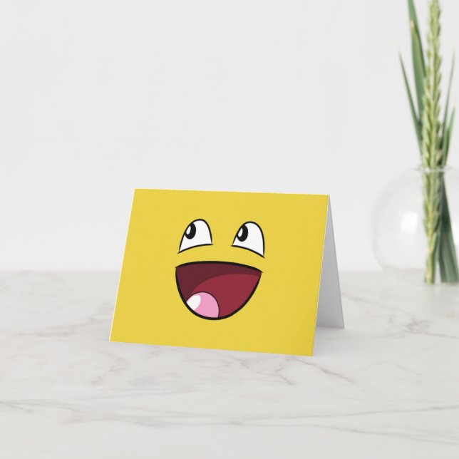 Tarjeta cara feliz de saludo (Anverso)