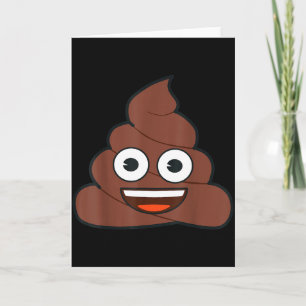 Tarjeta Cara sonriente amarilla feliz de caca de emoji ofi