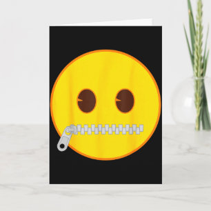 Tarjeta Cara sonriente amarilla oficial de Emoji con crema