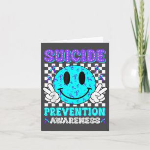 Tarjeta Cara sonriente de concientización sobre la prevenc