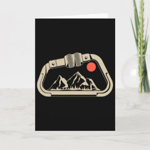 Tarjeta Carabinero Retro de Montaña para Escalada en Roca 