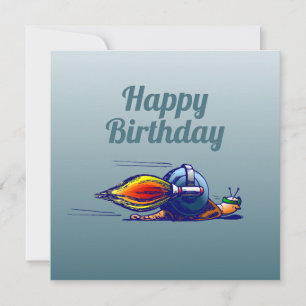 Tarjeta Caracol de cohetes con jetpack